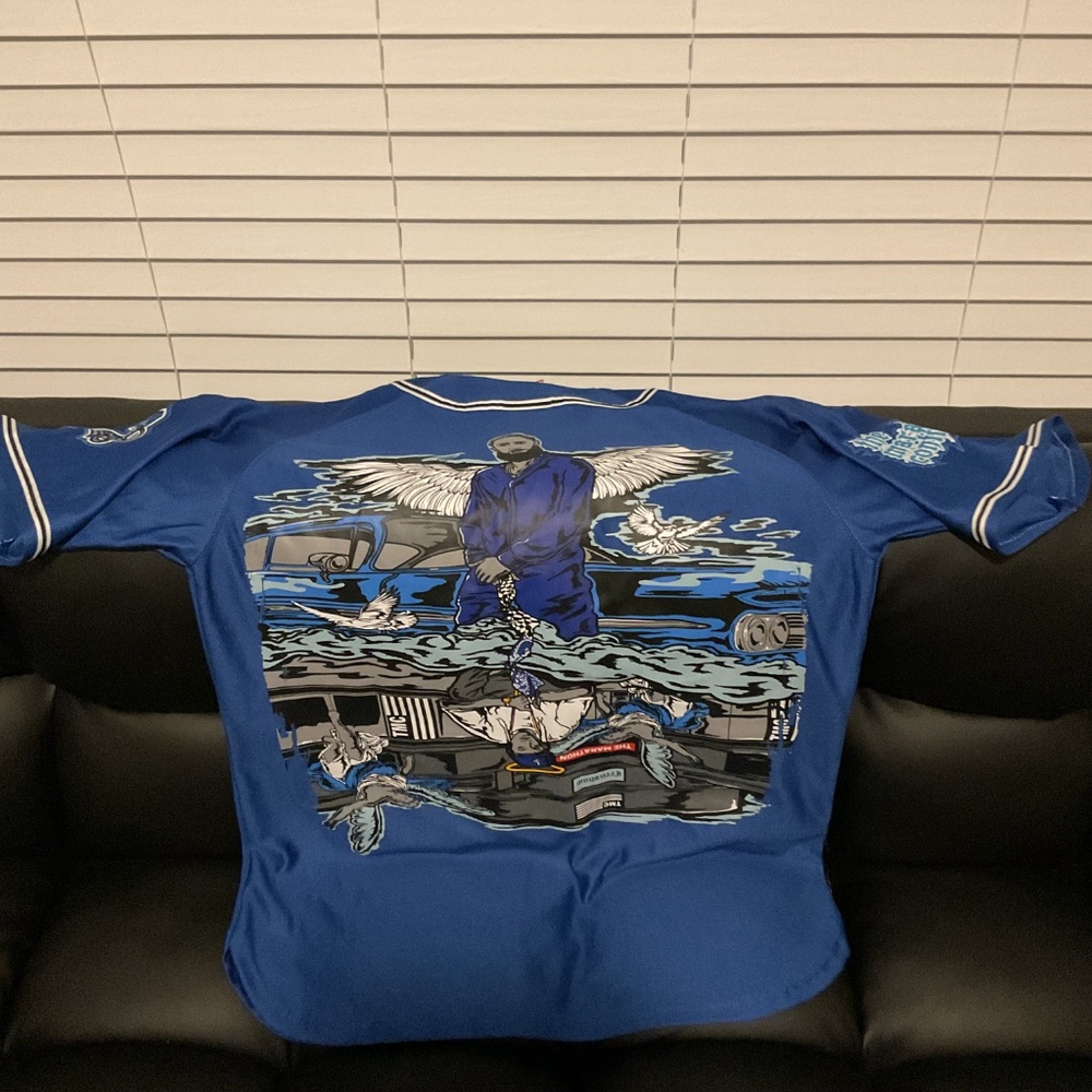 Nipsey Hussle Jersey Blue Los Angeles NWT Size XXL - Picture 3 of 5